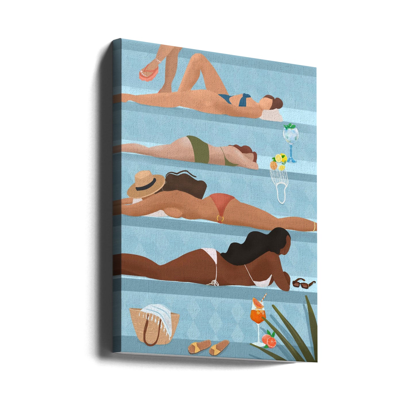 Ladies by the pool | Canvas