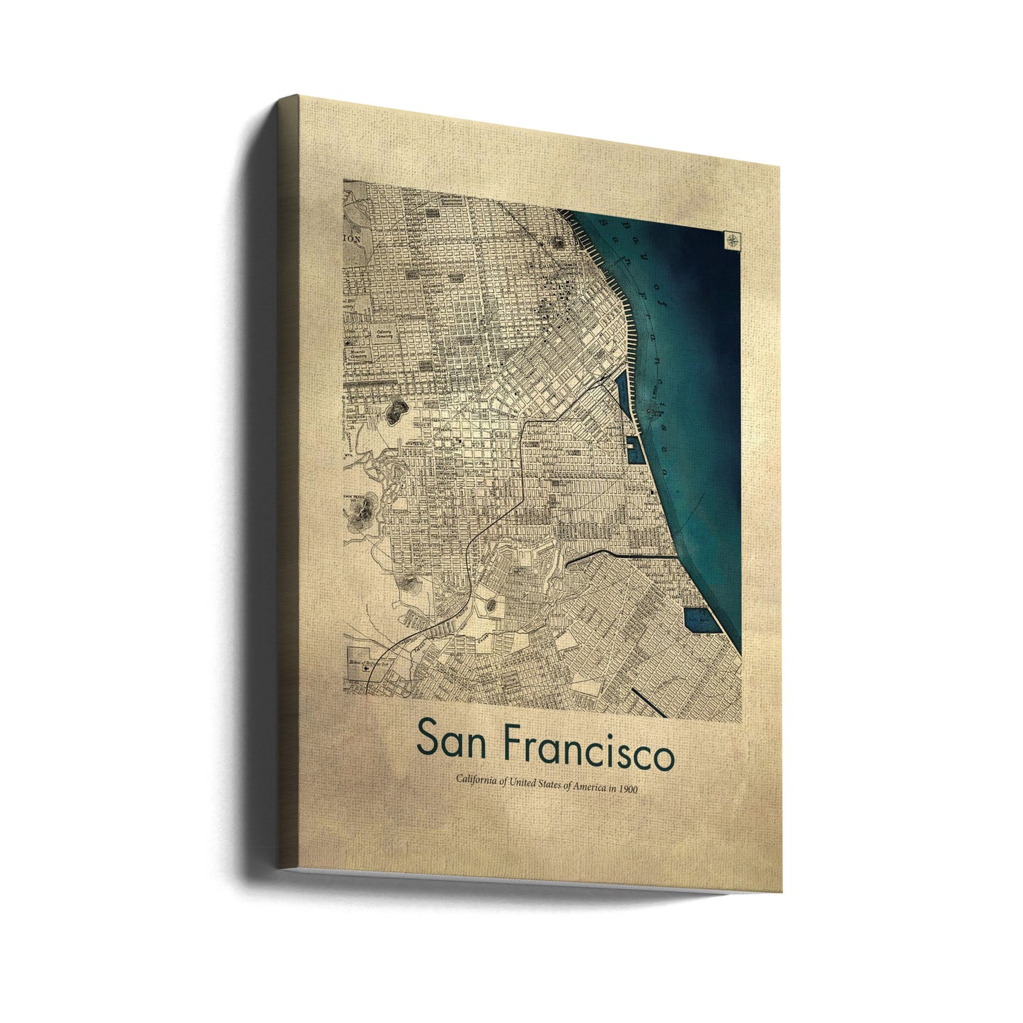 San Francisco retro map | Canvas