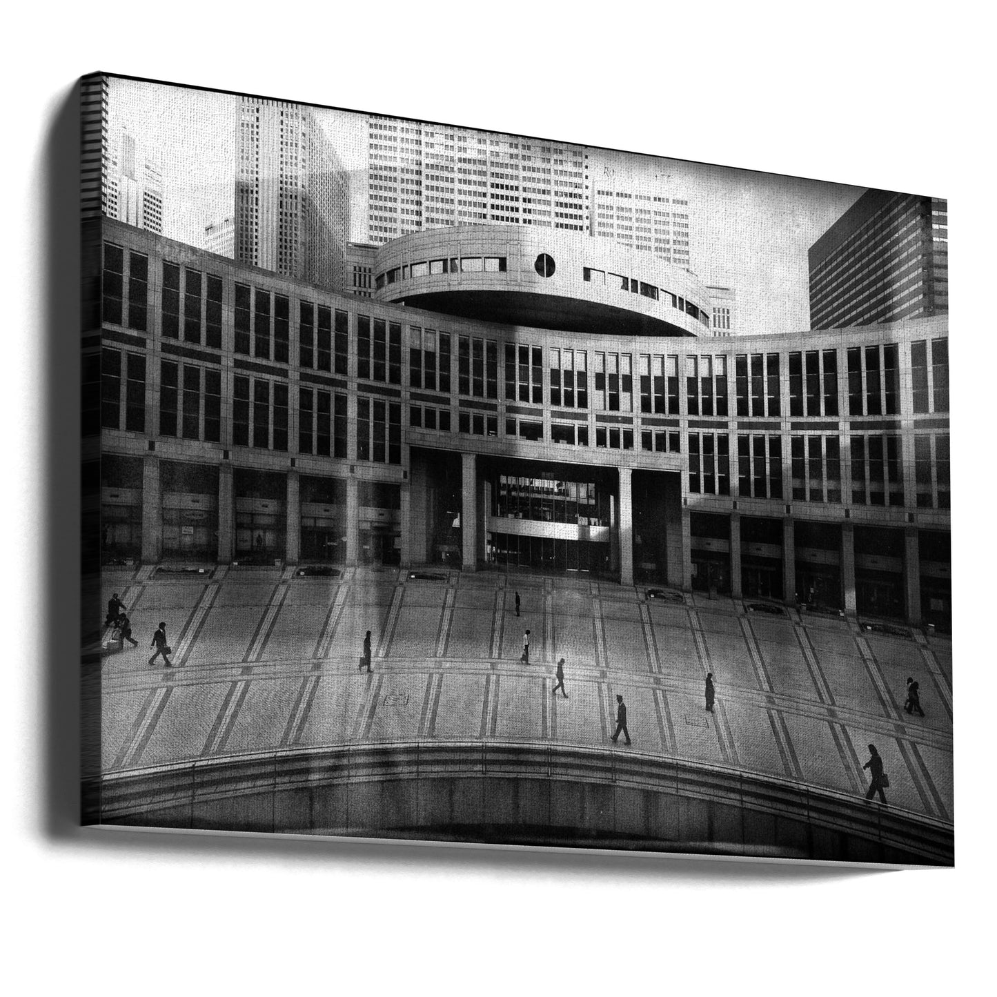 gente entrando y saliendo. Impresiones en Lienzo