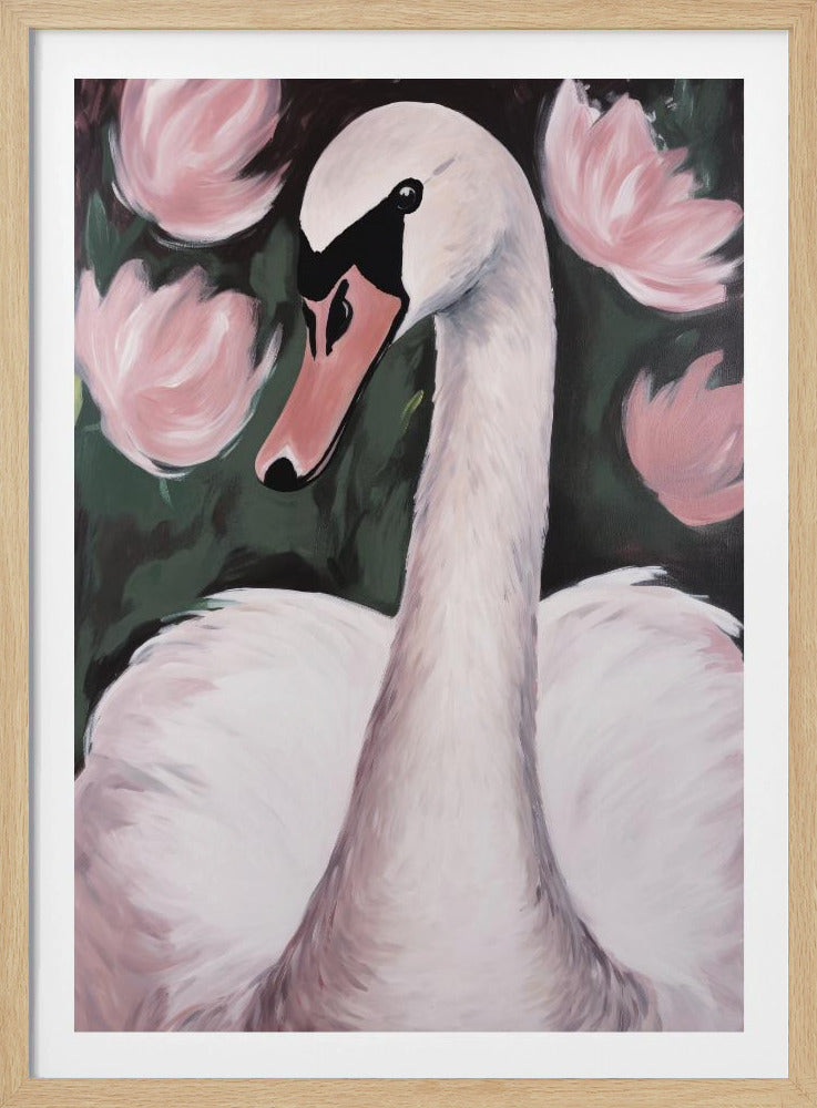 Schwan im Teich | Poster