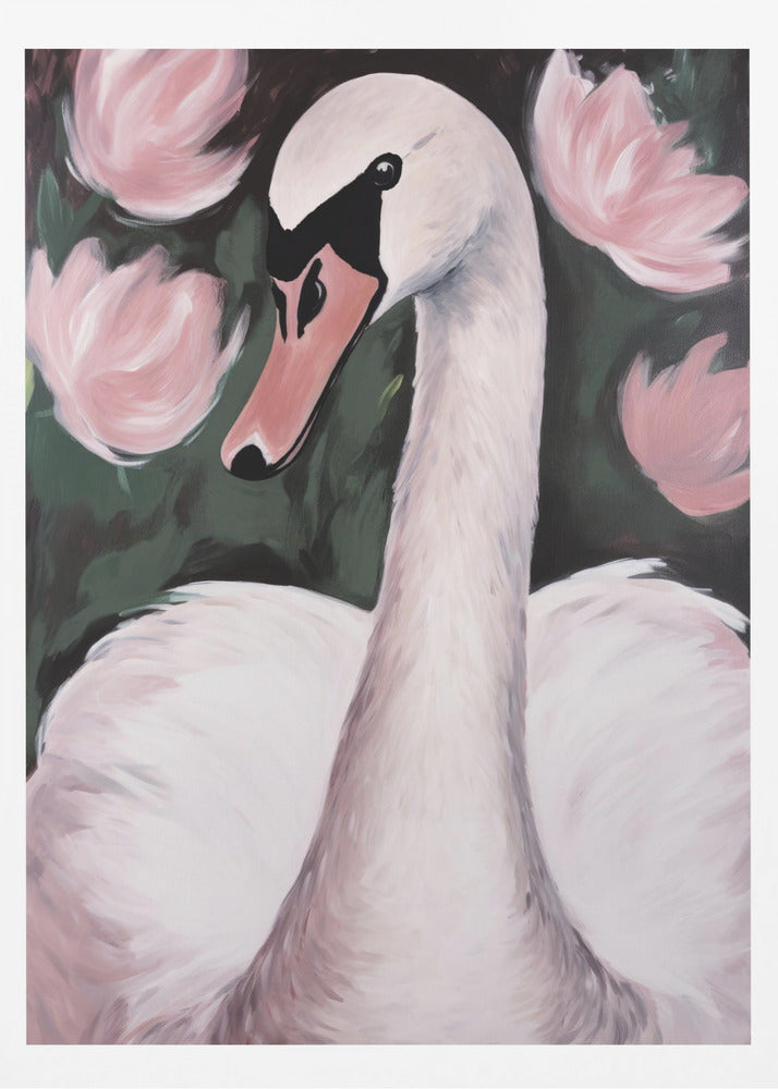 Schwan im Teich | Poster