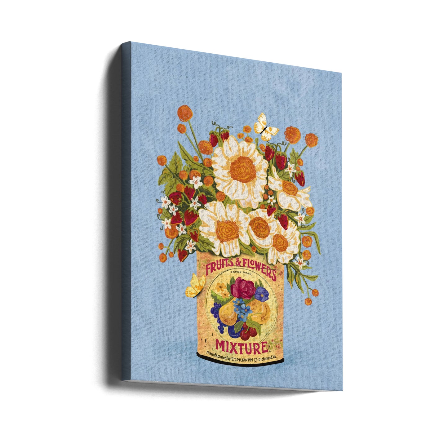 Kukkia vintage-teekannussa | Canvastaulut