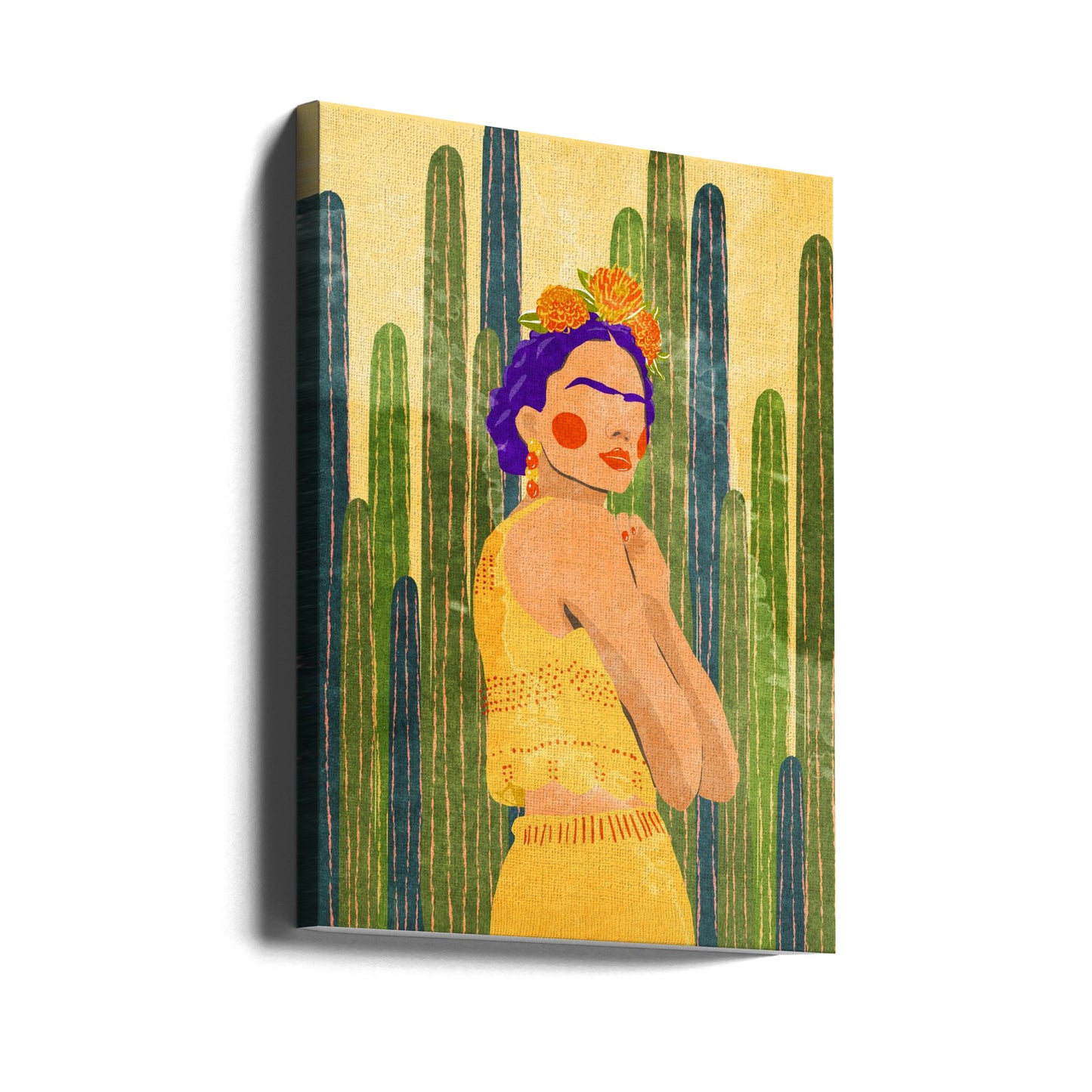 Frida and cacti | Canvas