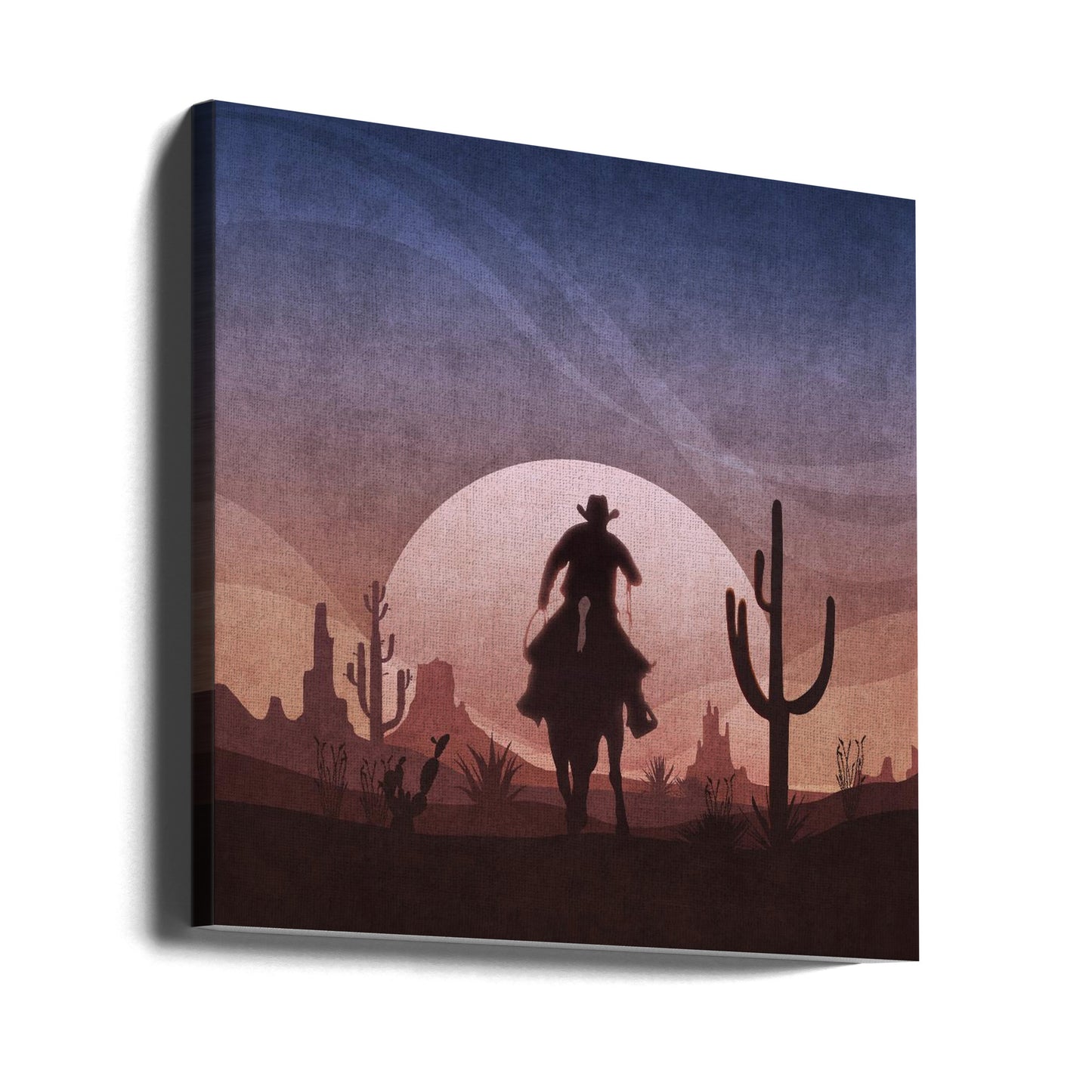 Cowboy-Sonnenuntergang | Leinwand-Bilder