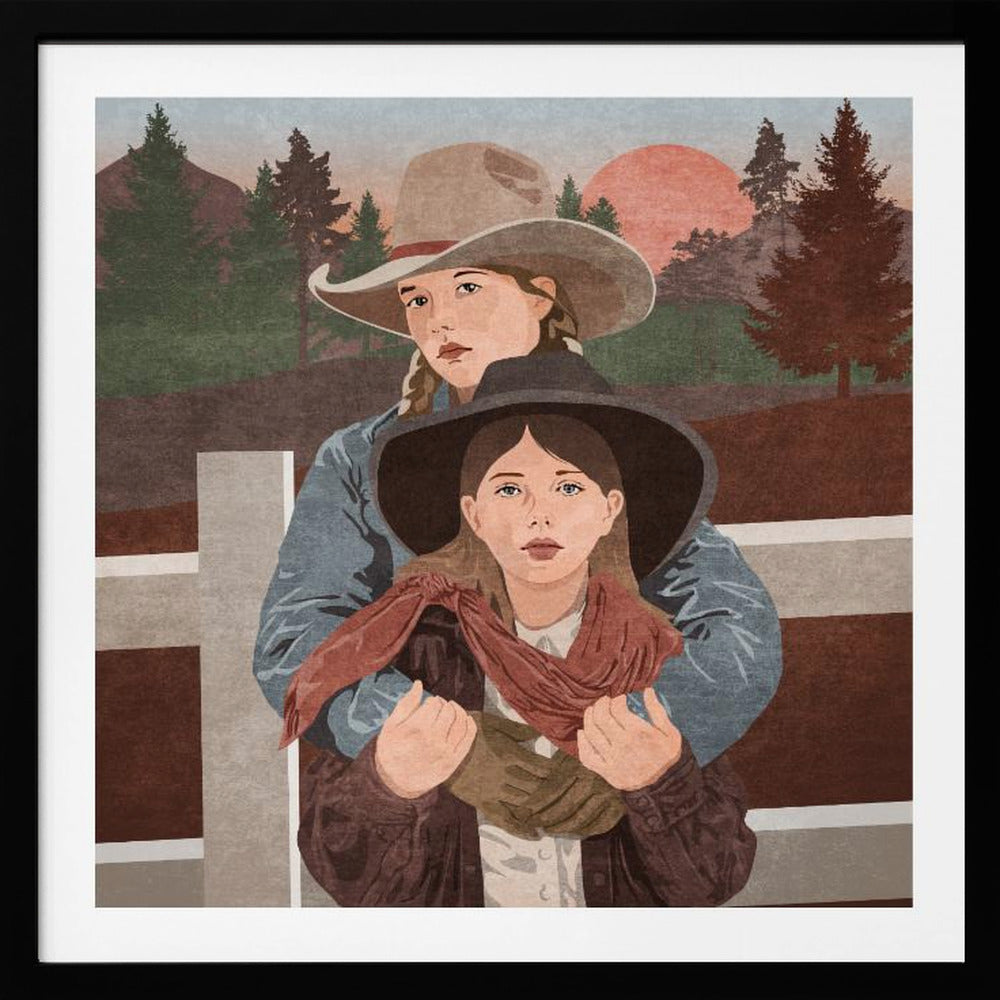 Westliche Schwestern | Poster - Kunstdruck