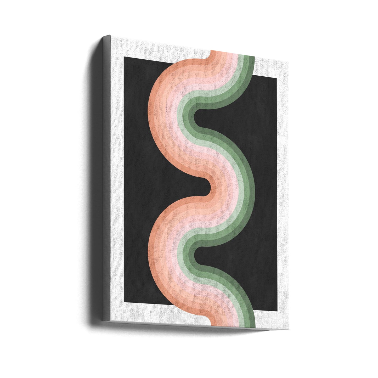 Aaltoileva kuvio kerrostetuilla pastellisävyillä | Canvastaulut