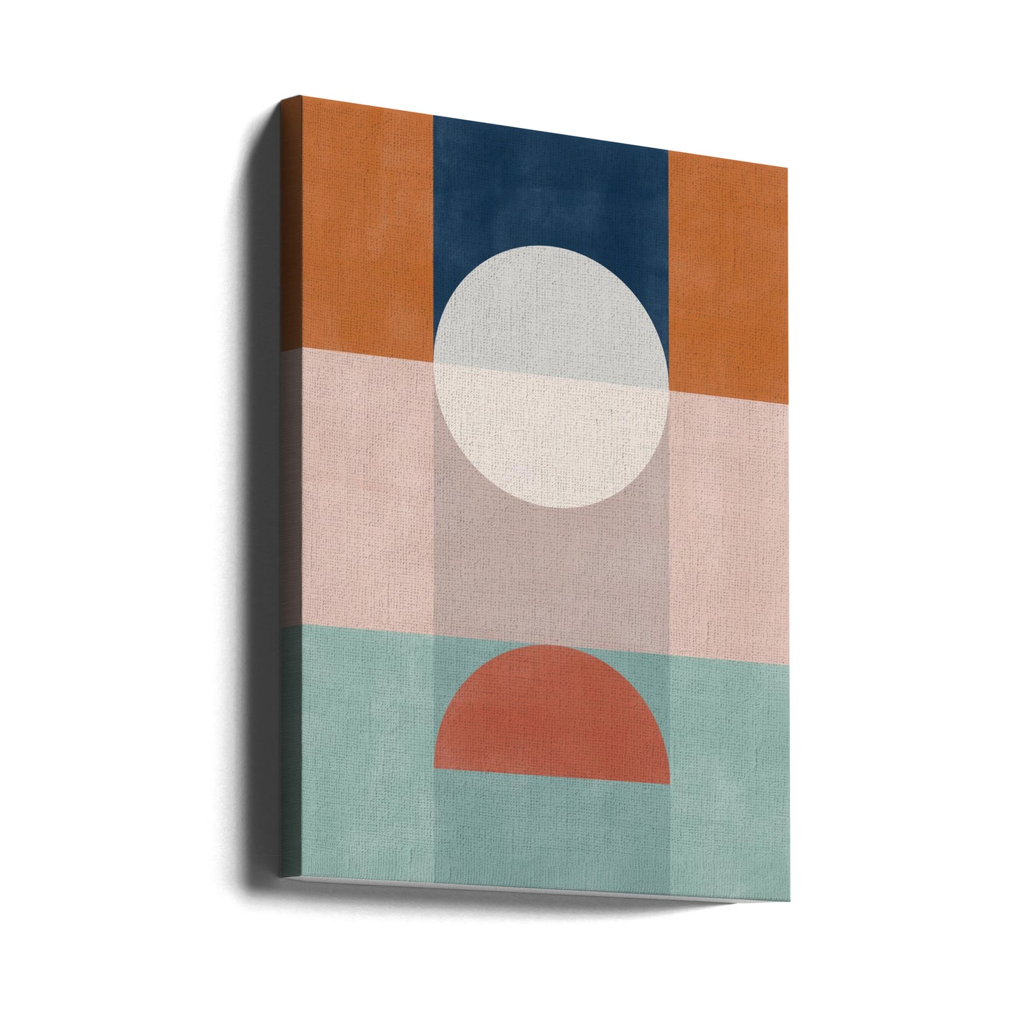 Abstrakti geometrinen taideteos maanläheisillä sävyillä | Canvastaulut
