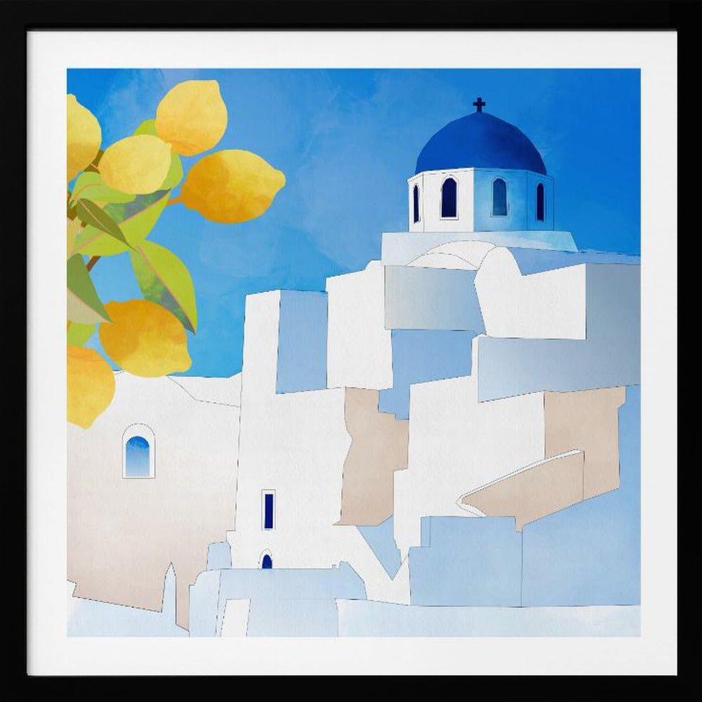 Santorini Uusi | Julisteet - Taidevedokset