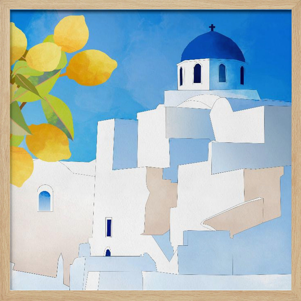 Santorini Uusi | Julisteet - Taidevedokset