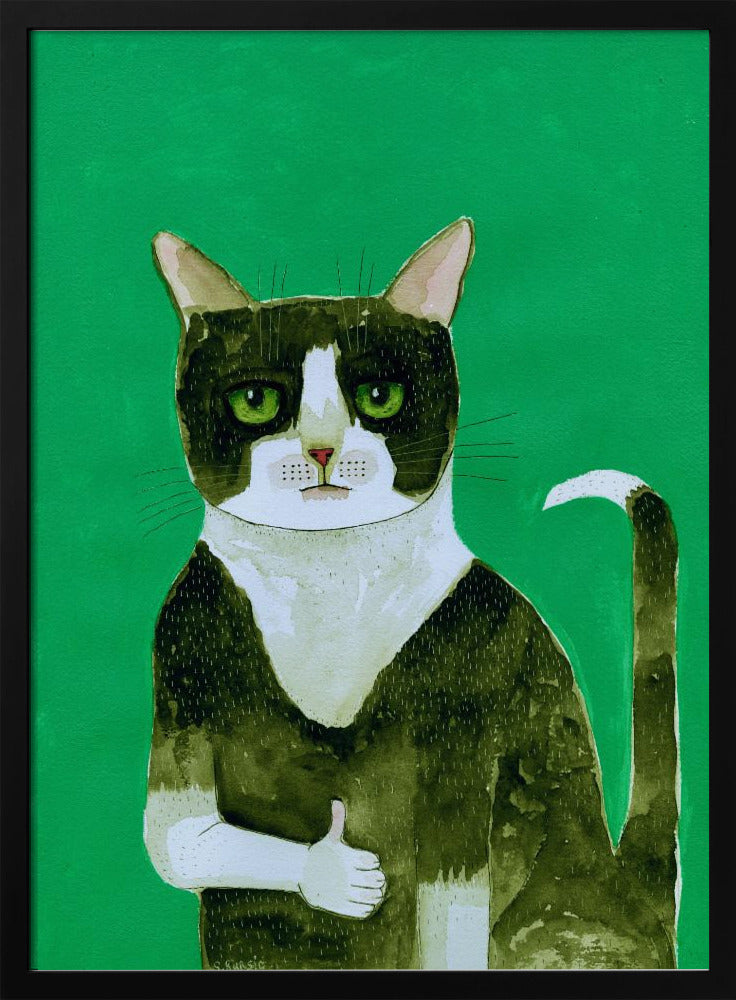 Smoking-Katze Daumen hoch | Poster