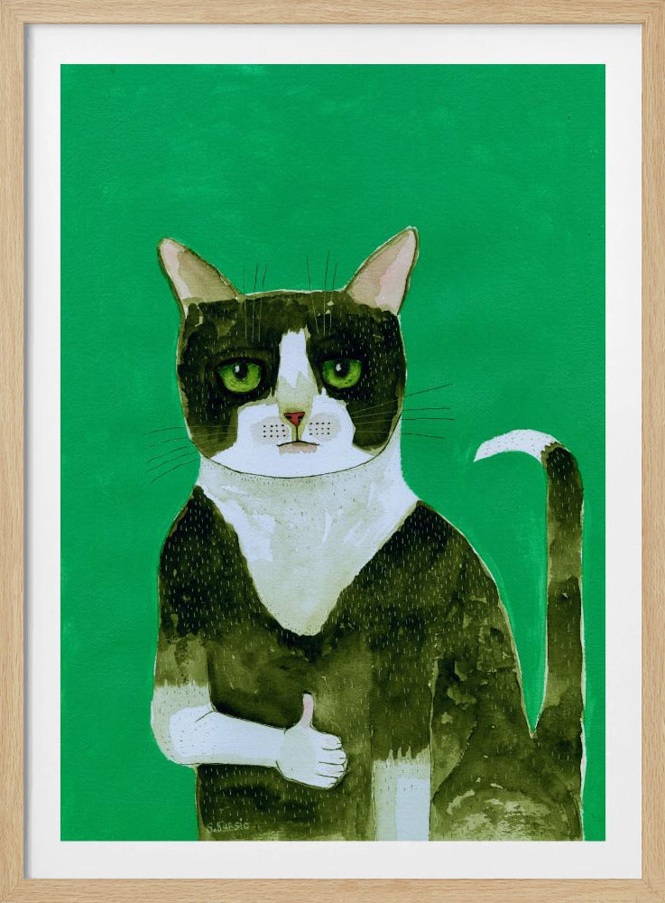 Smoking-Katze Daumen hoch | Poster