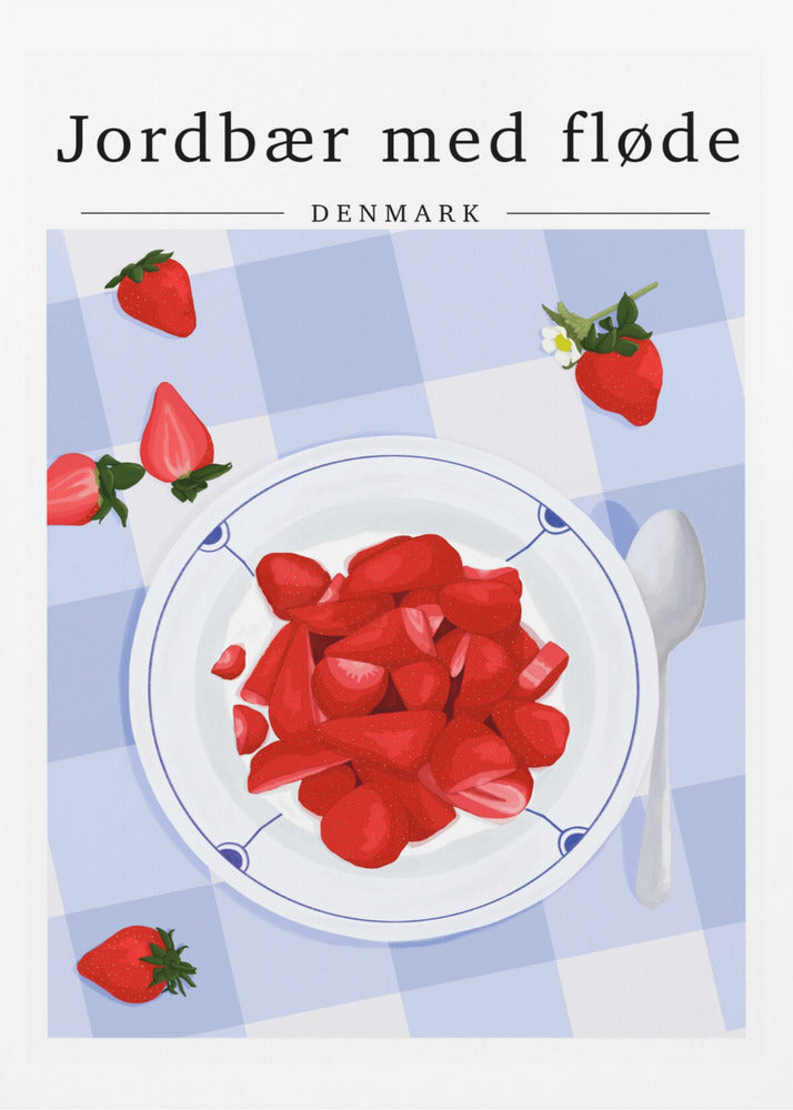 Erdbeere mit Sahne - Dänemark | Poster