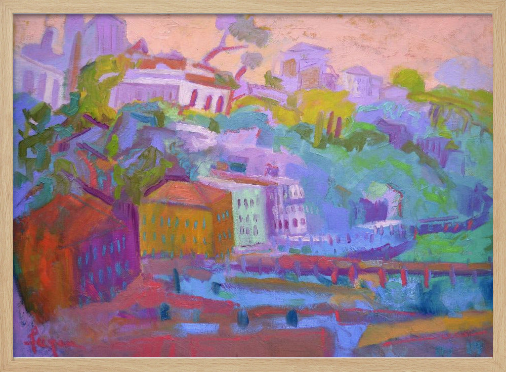 Bunte Hügelszene | Poster