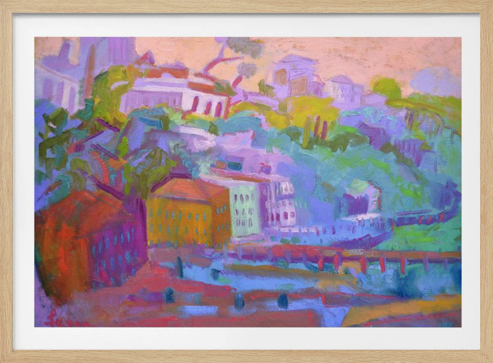 Bunte Hügelszene | Poster