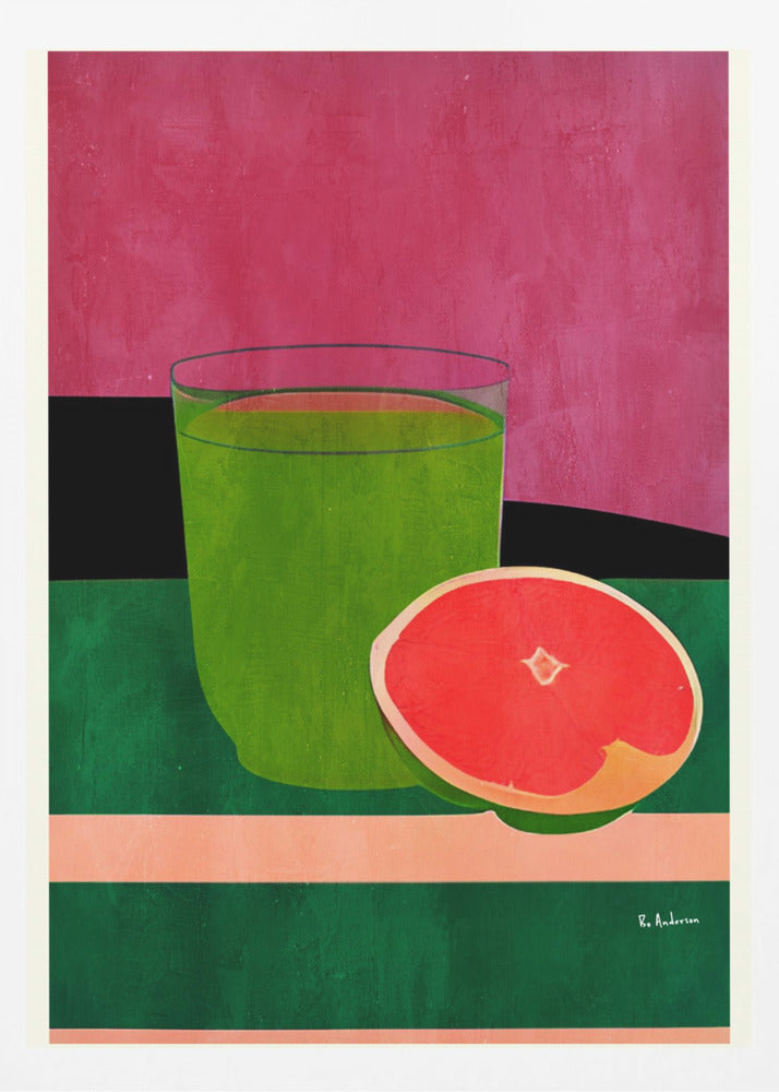 Rosa, kleine Grapefruit | Poster