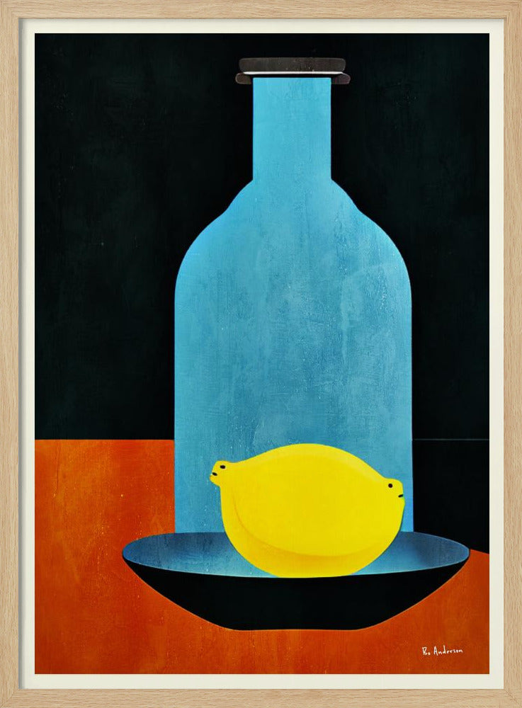 Flasche mit (einsamer) Zitrone: Skinny Bitch | Poster