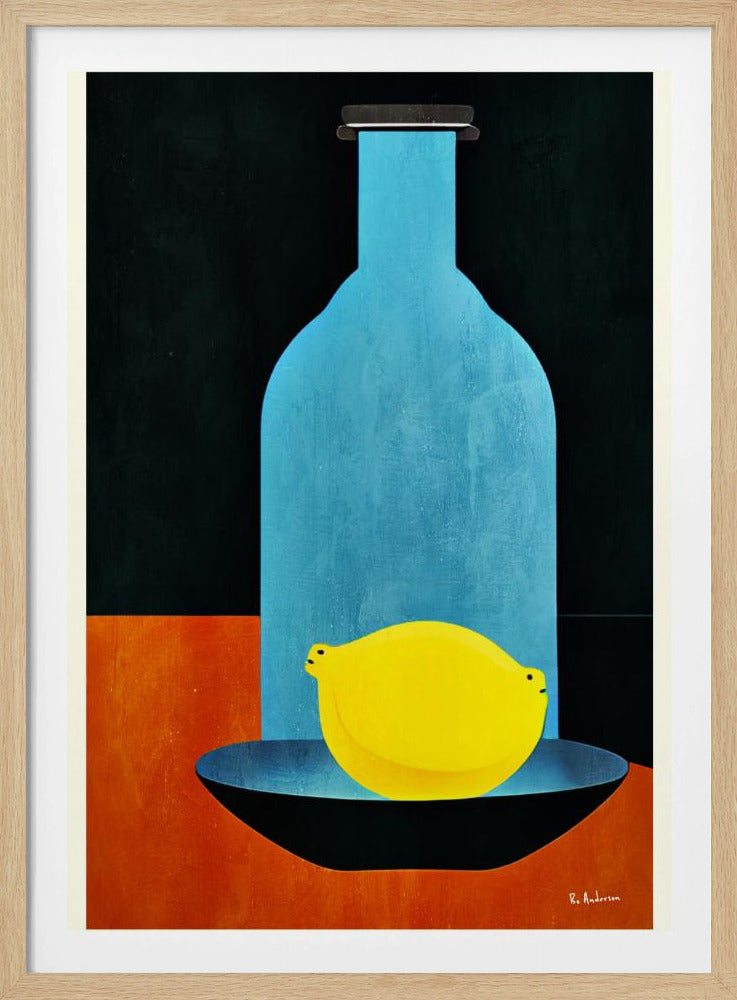 Flasche mit (einsamer) Zitrone: Skinny Bitch | Poster