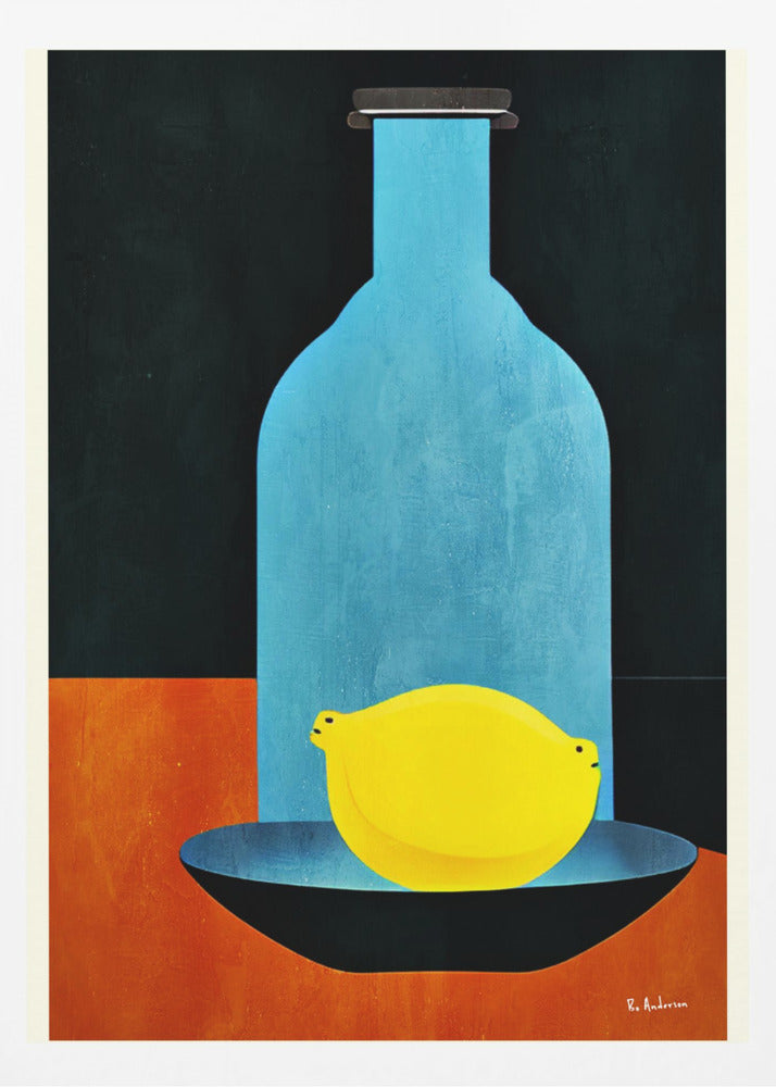 Flasche mit (einsamer) Zitrone: Skinny Bitch | Poster