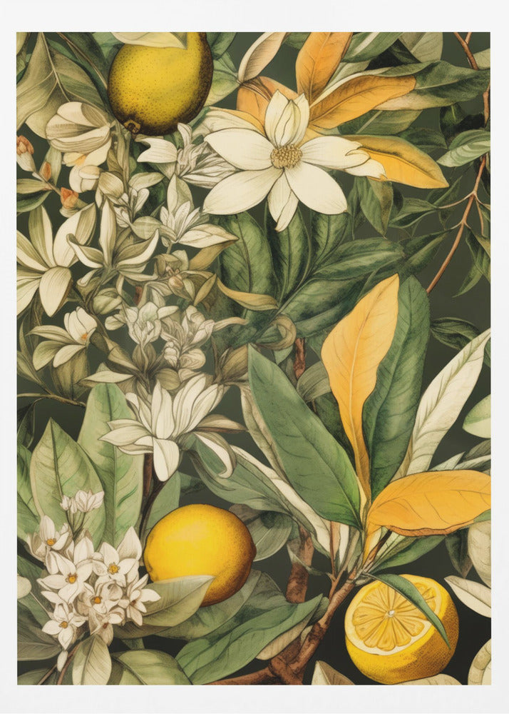 Blumen und Früchte 1 | Poster - Kunstdruck