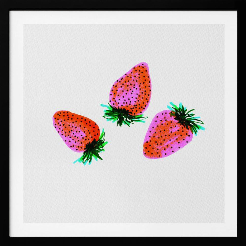 Rote Lavendel-Erdbeeren-Frucht | Poster - Kunstdruck