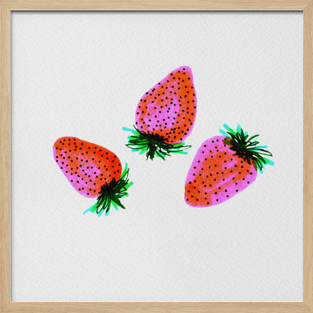 Rote Lavendel-Erdbeeren-Frucht | Poster - Kunstdruck