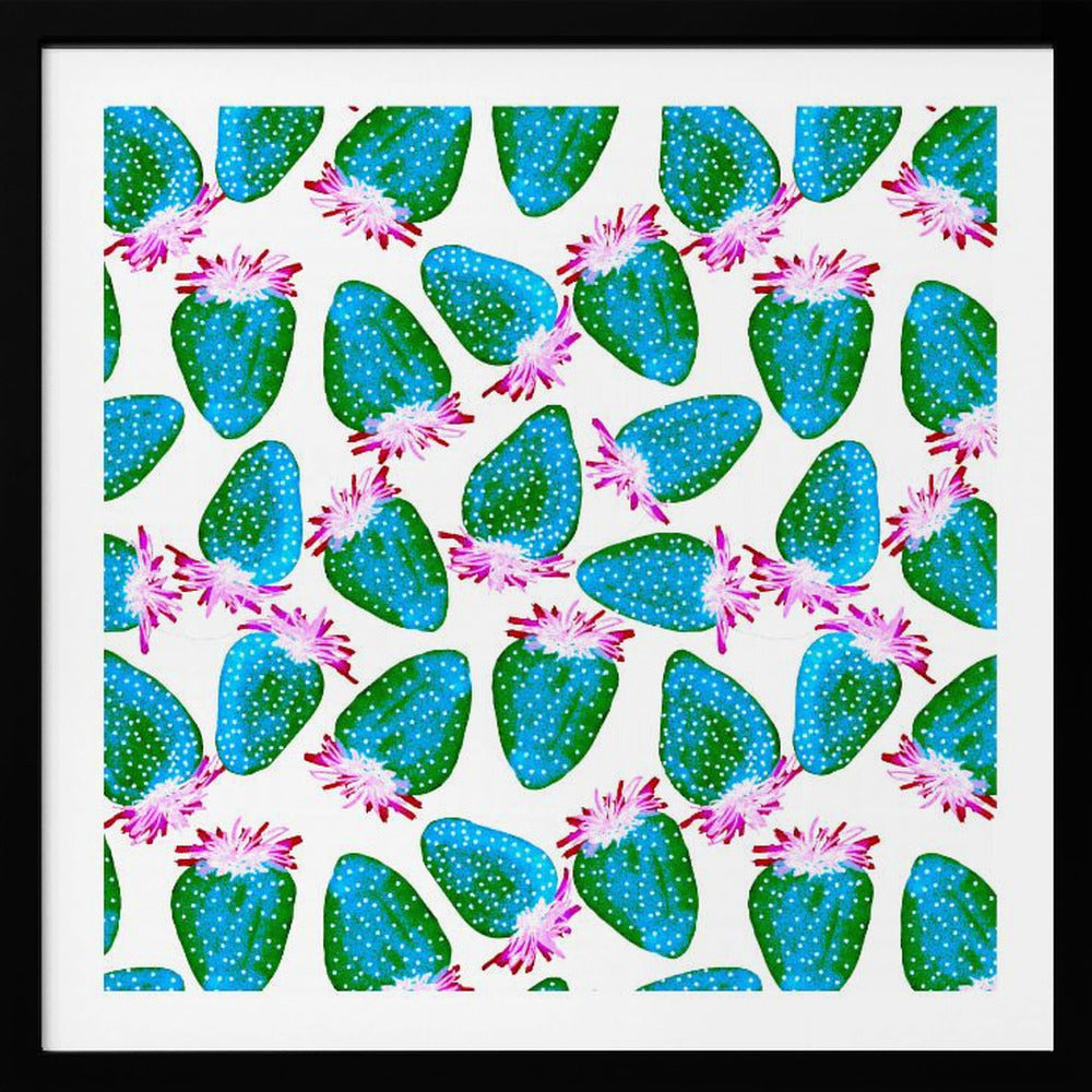 Blaugrüne Erdbeeren | Poster - Kunstdruck