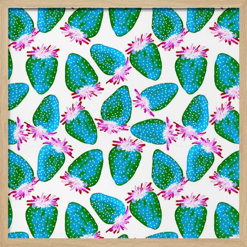 Blaugrüne Erdbeeren | Poster - Kunstdruck