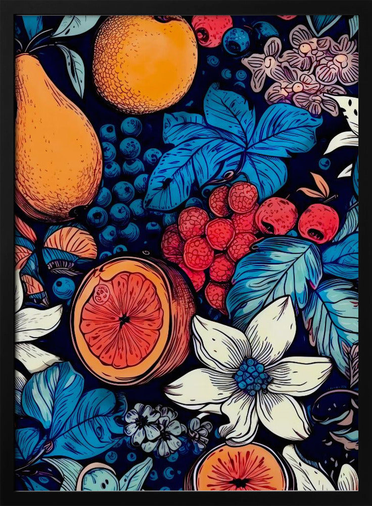 Kukkia ja hedelmiä 6 | Julisteet - Taidevedokset