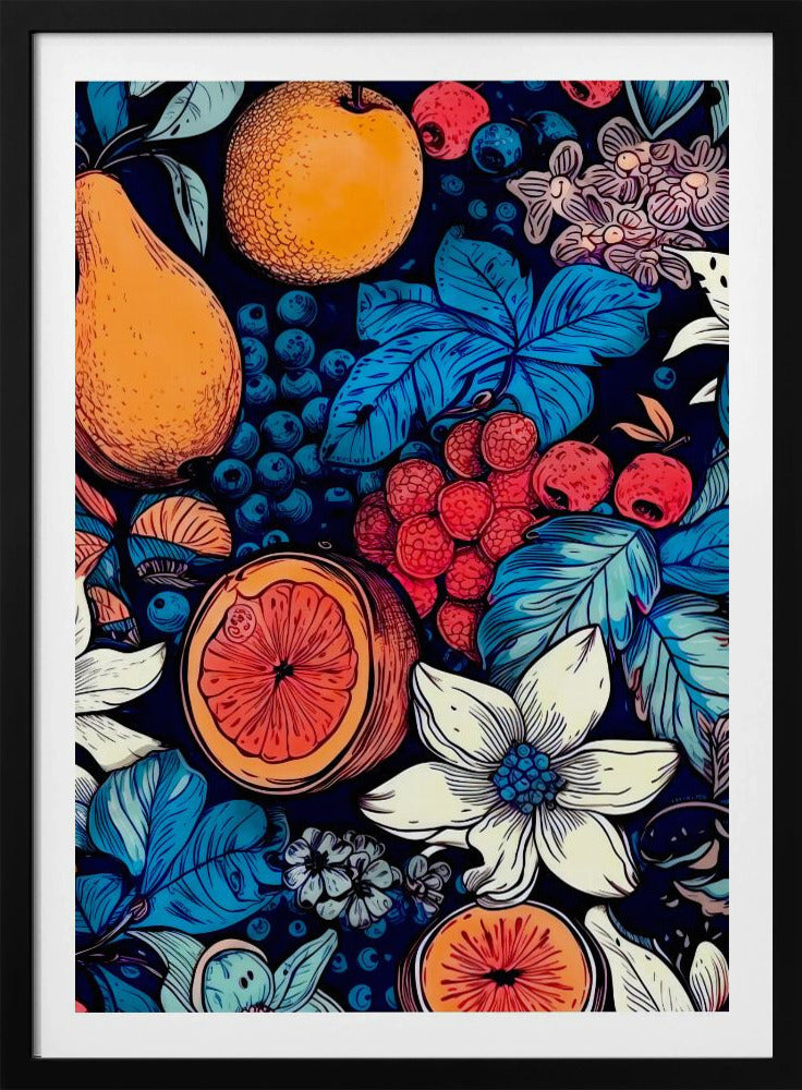 Kukkia ja hedelmiä 6 | Julisteet - Taidevedokset