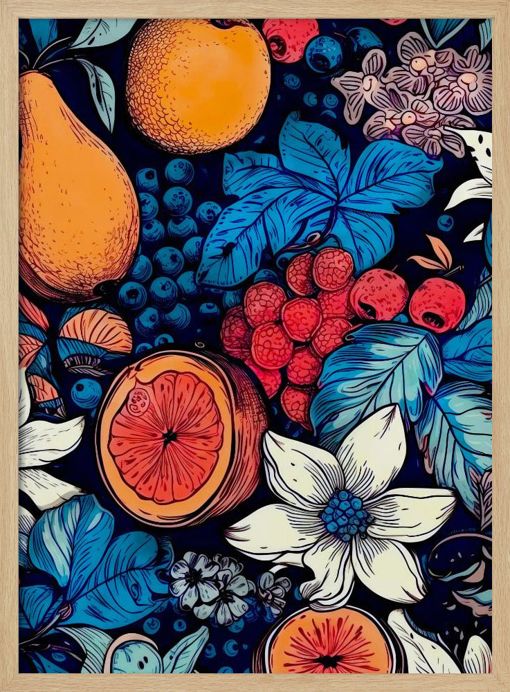 Kukkia ja hedelmiä 6 | Julisteet - Taidevedokset