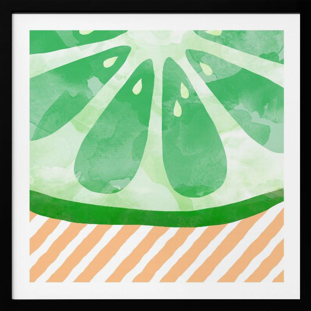 Limetten-Abstrakt | Poster - Kunstdruck
