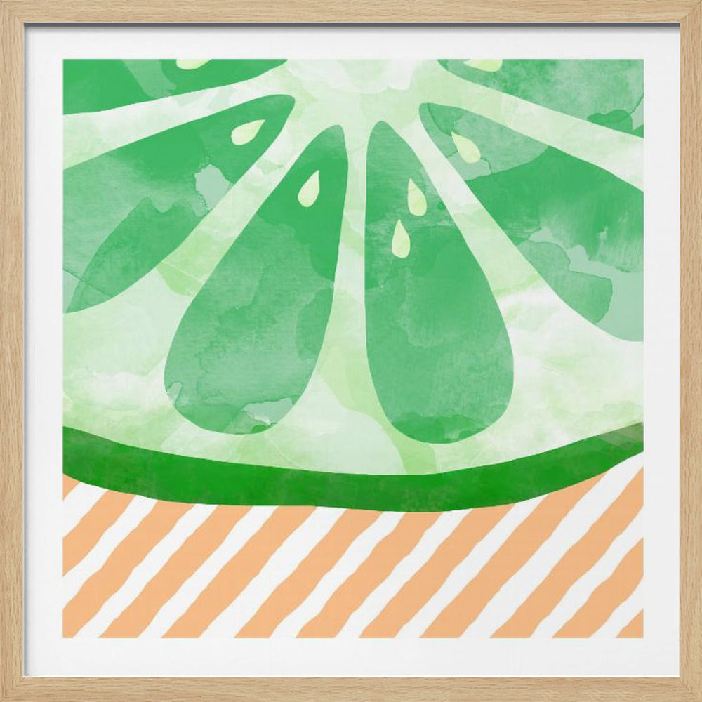 Limetten-Abstrakt | Poster - Kunstdruck