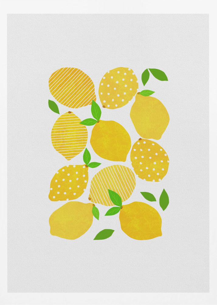 Zitronenmenge | Poster - Kunstdruck
