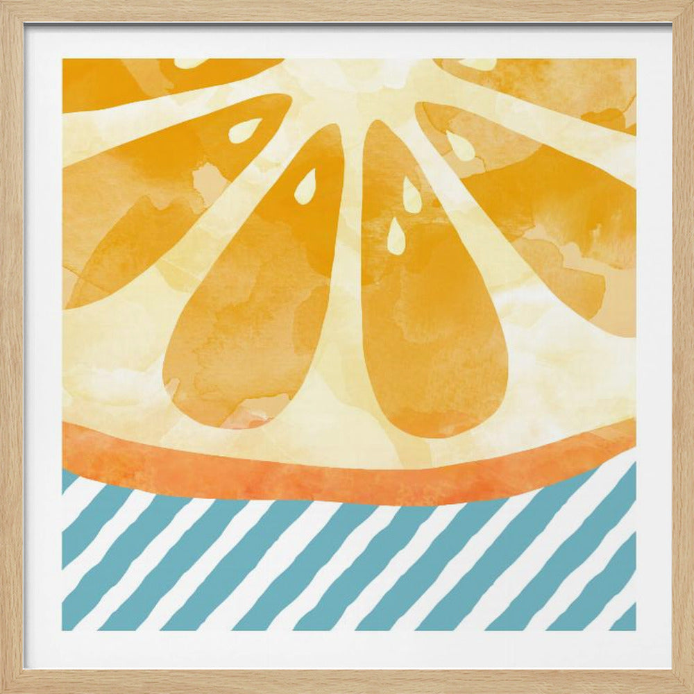 Oranges Abstraktes | Poster - Kunstdruck