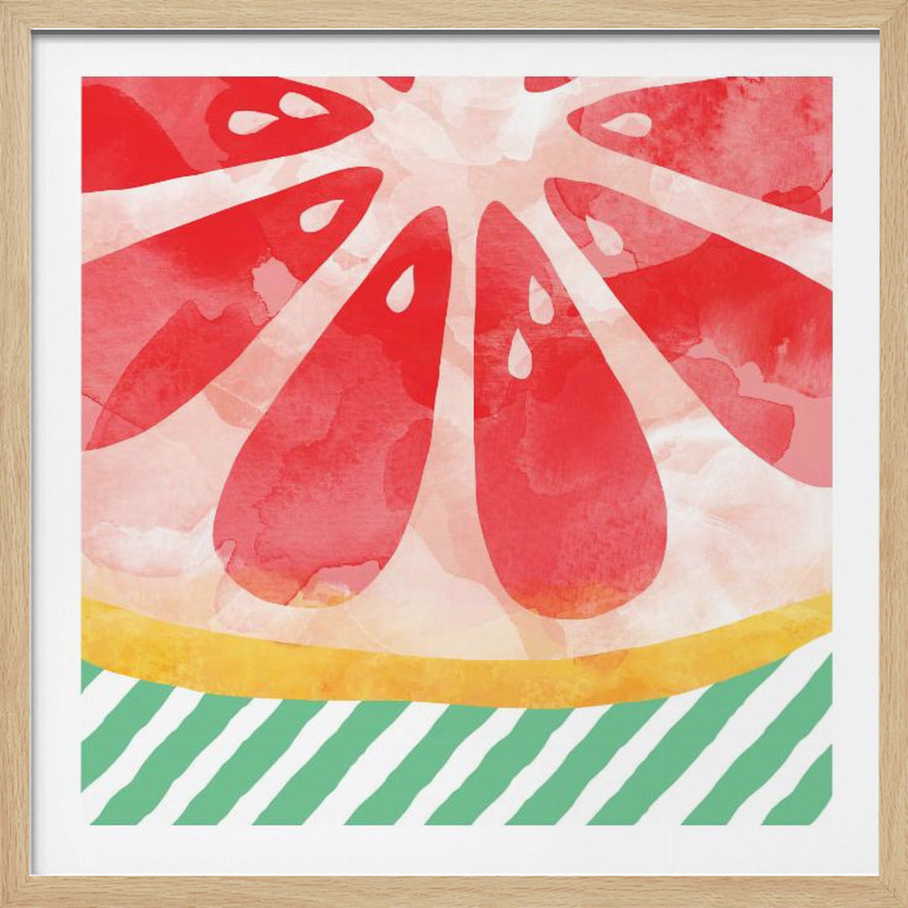 Rote Grapefruit | Poster - Kunstdruck