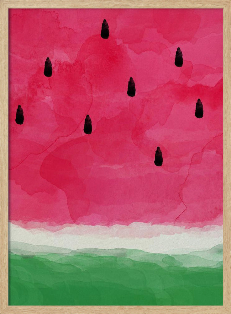 Resumen de sandía A0 | Posters  - Impresiones de Arte