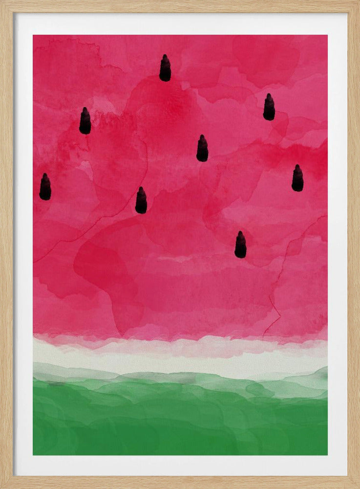 Resumen de sandía A0 | Posters  - Impresiones de Arte