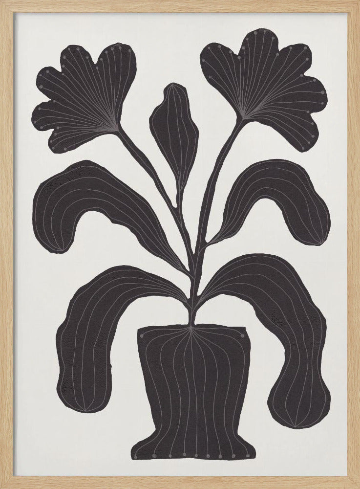 Linolschnitt Blumen #2 | Poster