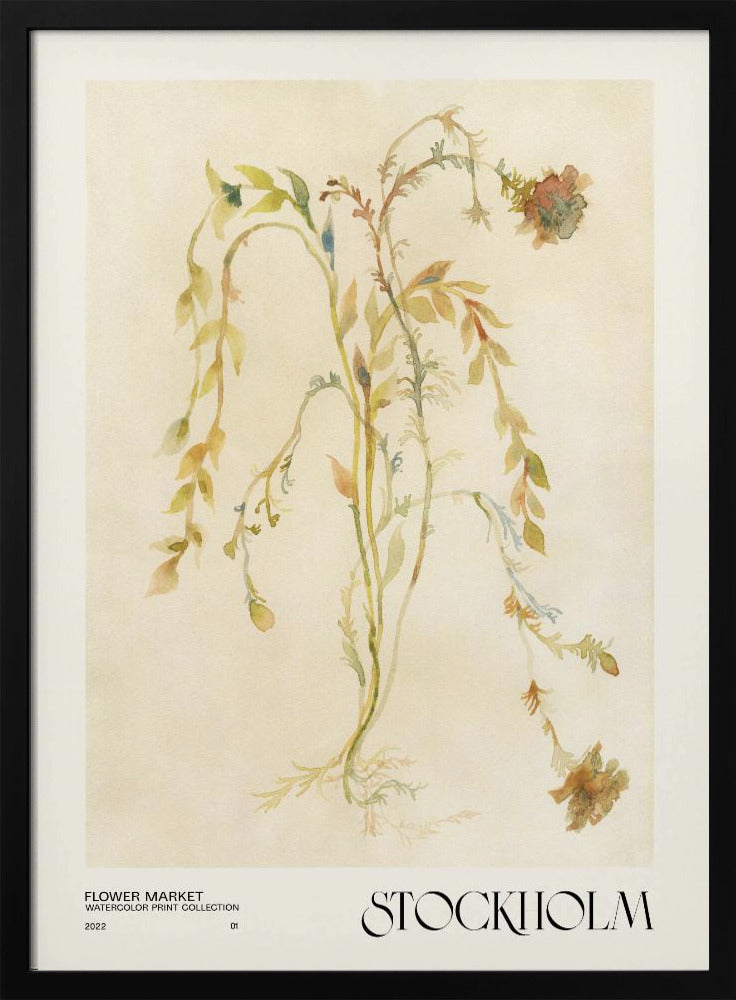 Aquarelldrucksammlung. Blumenmarkt – Stockholm | Poster
