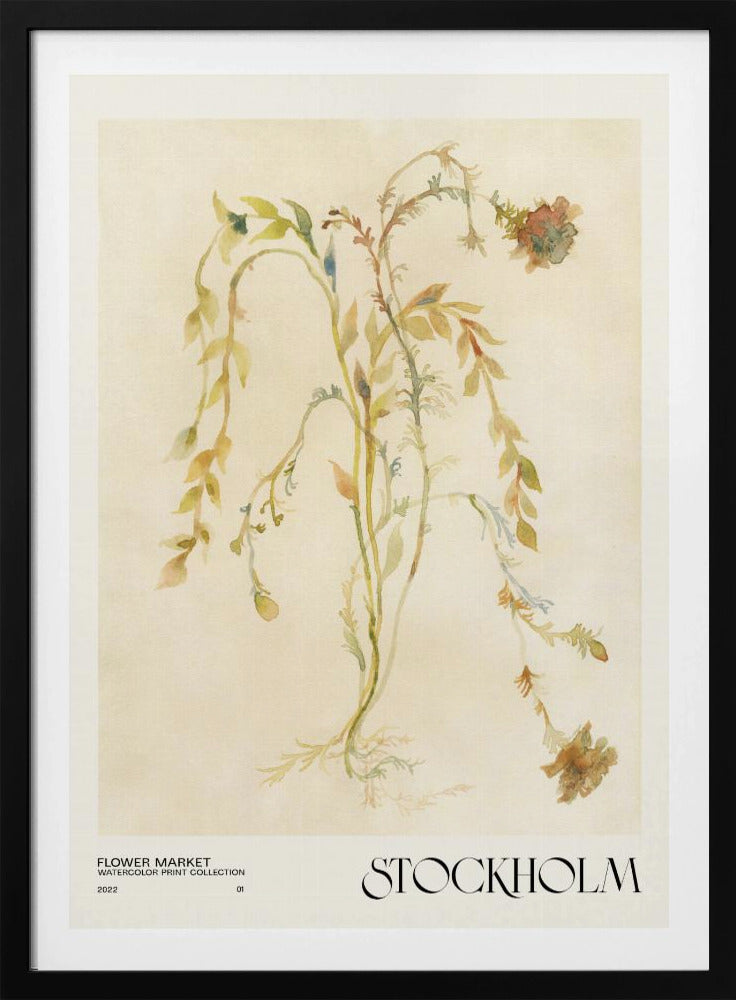 Aquarelldrucksammlung. Blumenmarkt – Stockholm | Poster