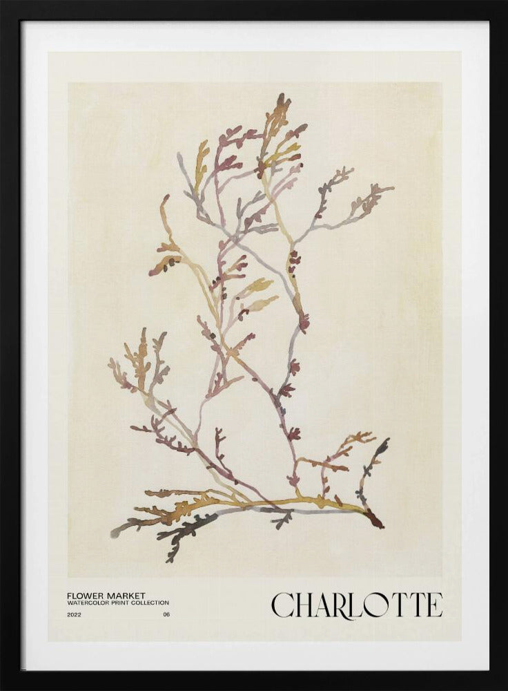 Aquarelldrucksammlung. Blumenmarkt - Charlotte | Poster