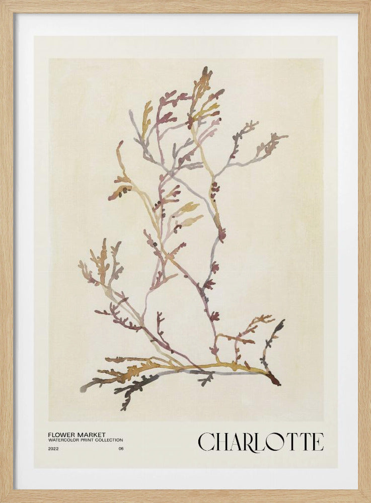 Aquarelldrucksammlung. Blumenmarkt - Charlotte | Poster