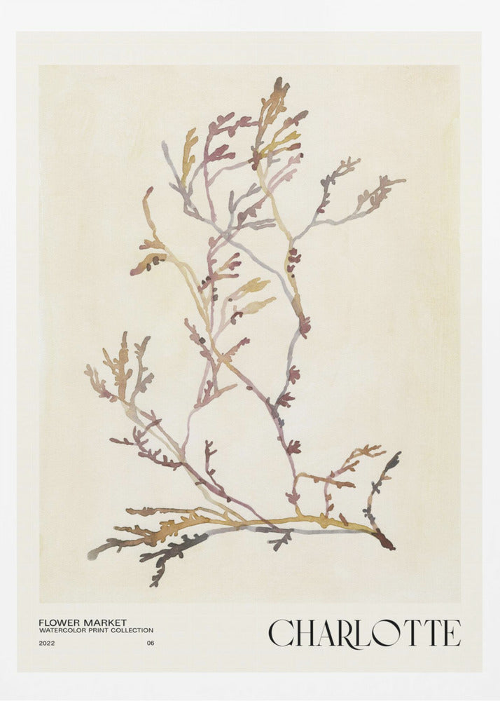 Aquarelldrucksammlung. Blumenmarkt - Charlotte | Poster