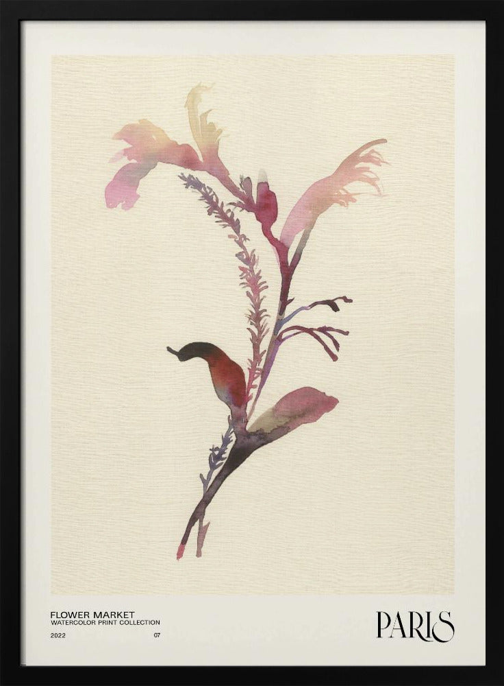 Aquarelldruck-Sammlung. Blumenmarkt – Paris | Poster