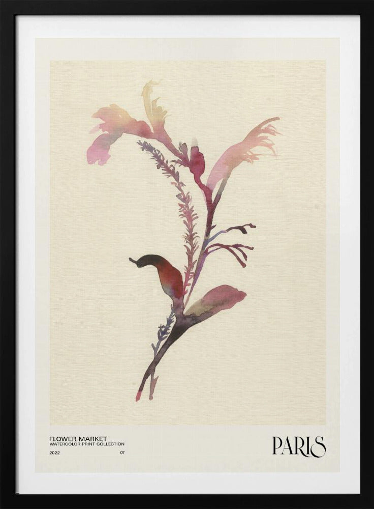 Aquarelldruck-Sammlung. Blumenmarkt – Paris | Poster