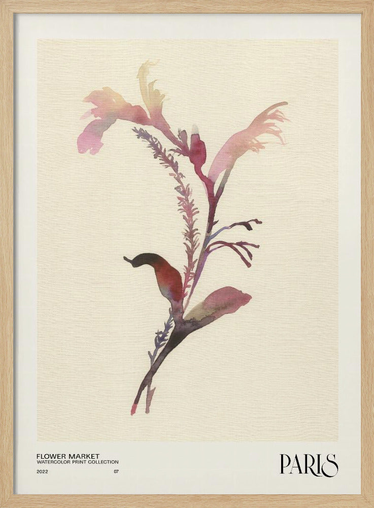 Aquarelldruck-Sammlung. Blumenmarkt – Paris | Poster