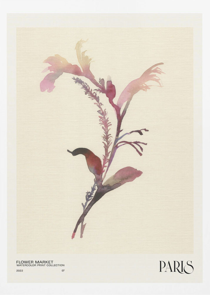 Aquarelldruck-Sammlung. Blumenmarkt – Paris | Poster