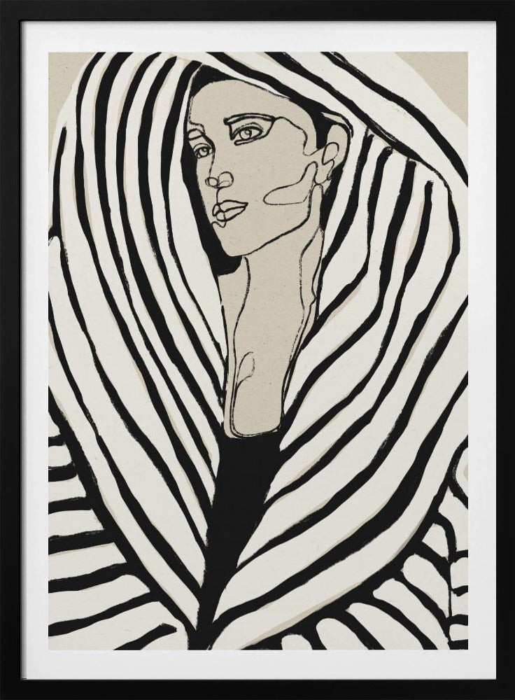 Gestreifter Mantel | Poster