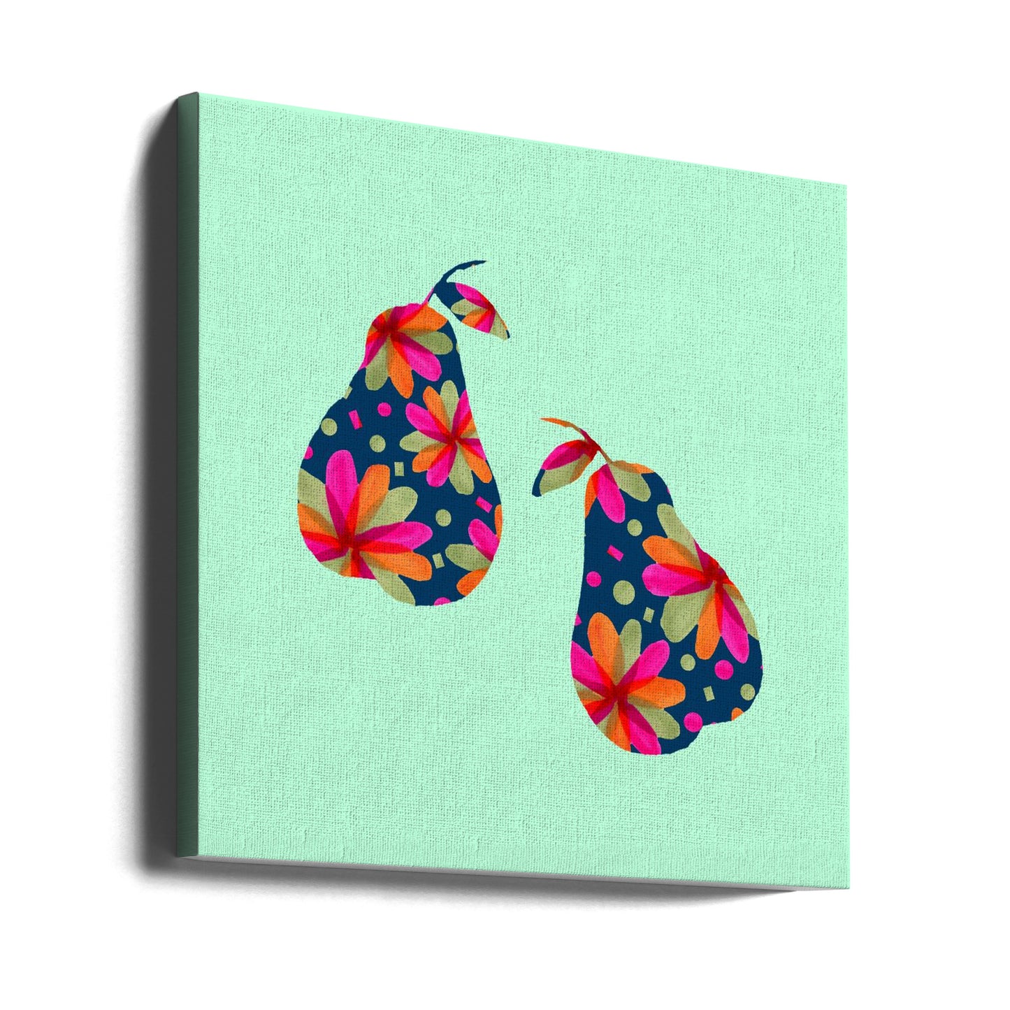 Birnen im Muster Kunstdruck | Leinwand