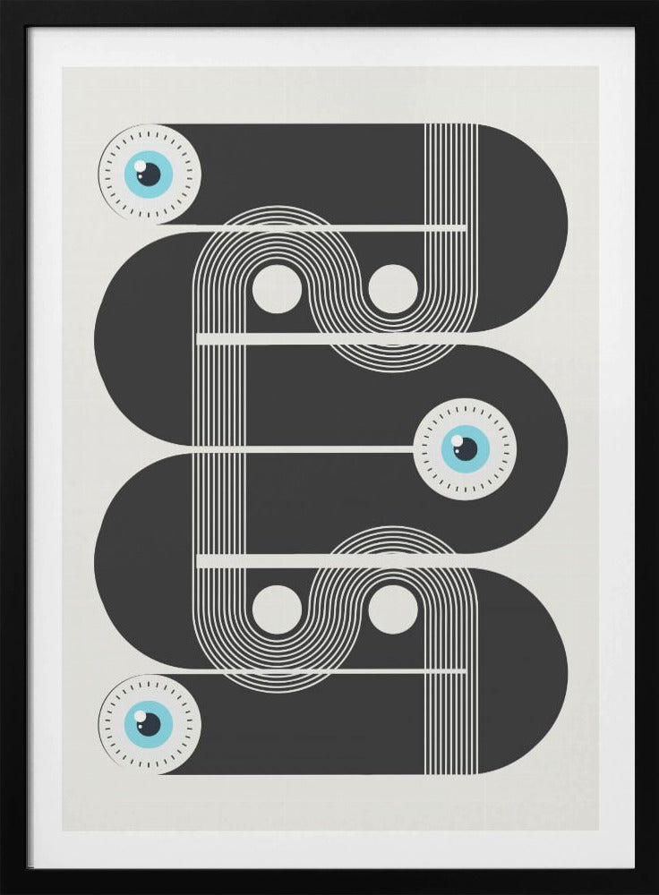 Geometrische böse Augen | Poster